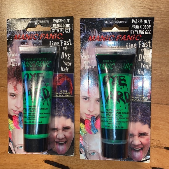 NWT ~ MANIC PANIC DRY HARD TEMPORARY HAIR COLOR STYLING GEL GLOW IN THE DARK - Picture 3 of 3